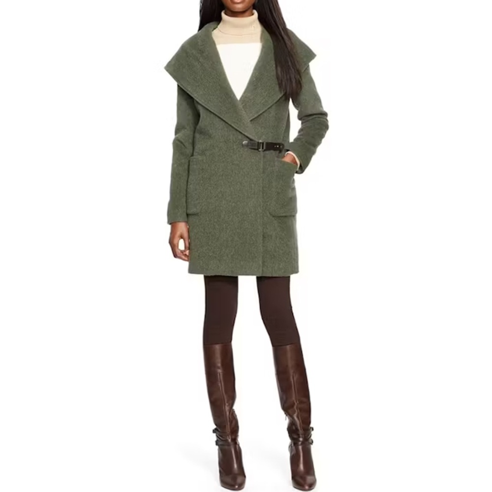 Lauren by Ralph Lauren Wool Hooded Wrap Jacket - Picture 3 of 12